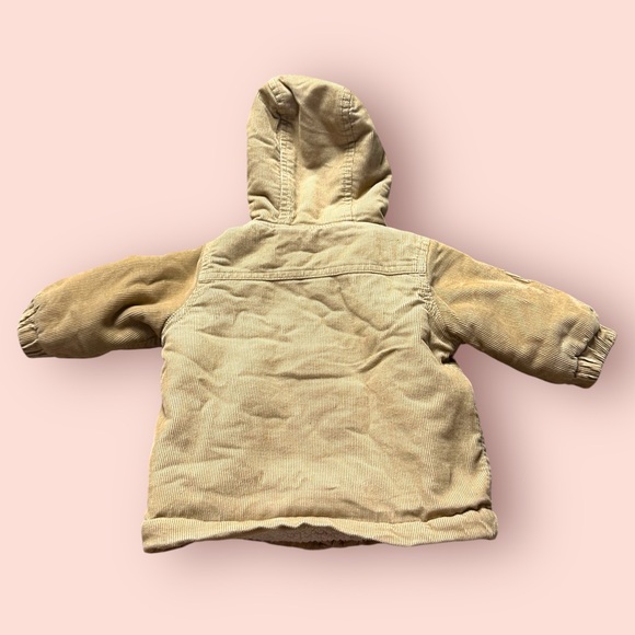 Baby GAP Tan Fleece Lined Corduroy Jacket With Hood - Picture 12 of 15